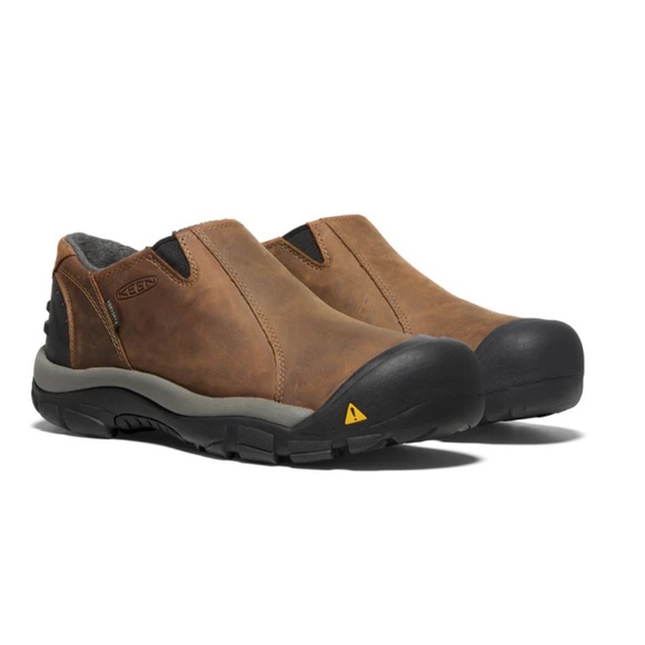 Men’s Keen Brixen Waterproof Low Brown Slip On Shoes Size 10.5 - Picture 1 of 14